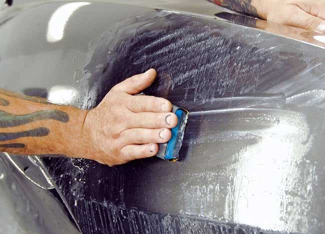Car repair (putty sanding method) 